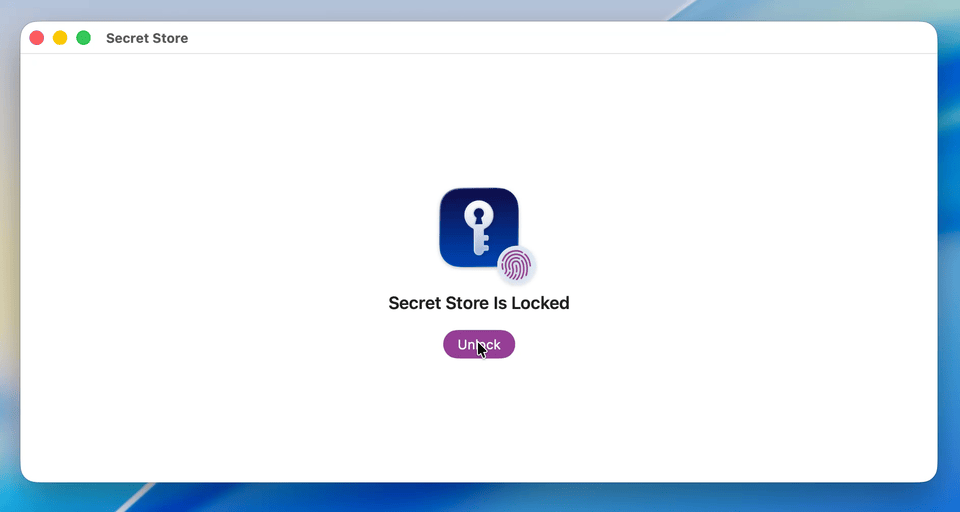 Locking and unlocking Secret Store